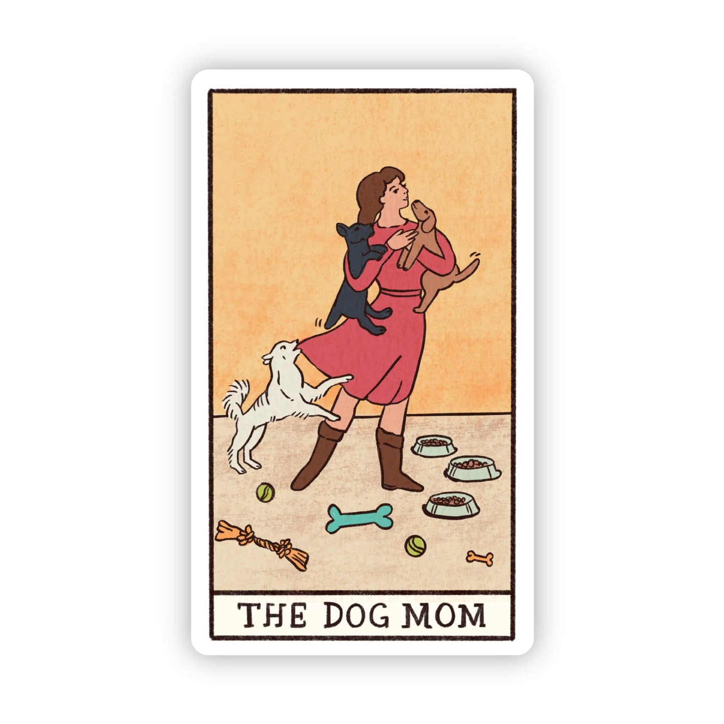 Sticker "The Dog Mom" Tarot Card