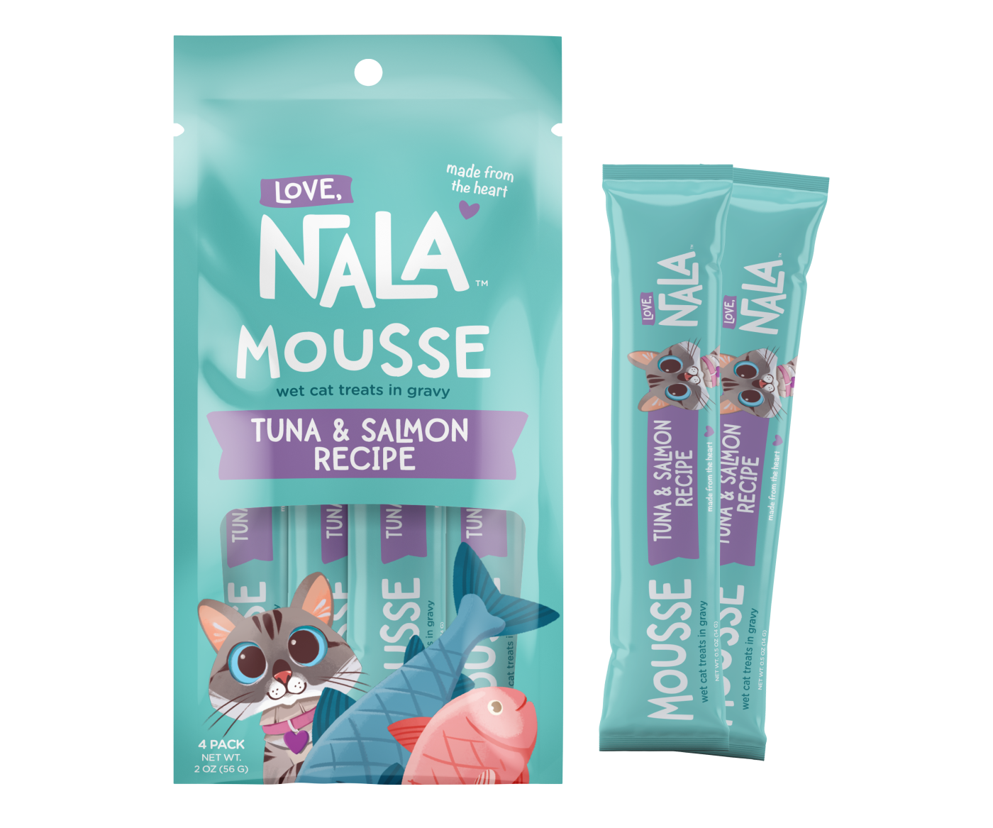 Lickable Cat Squeeze Up Treat - Tuna & Salmon Flavor