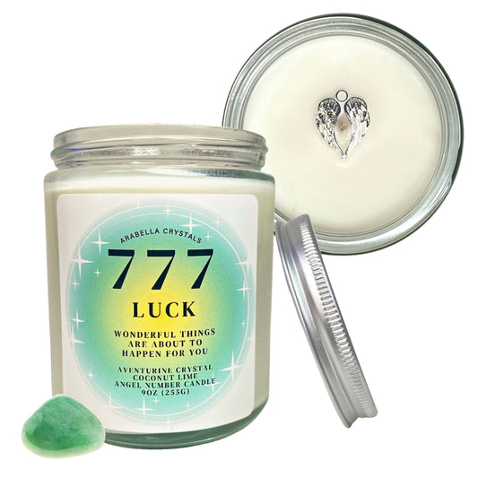 Candle, 777 Luck Angel Number