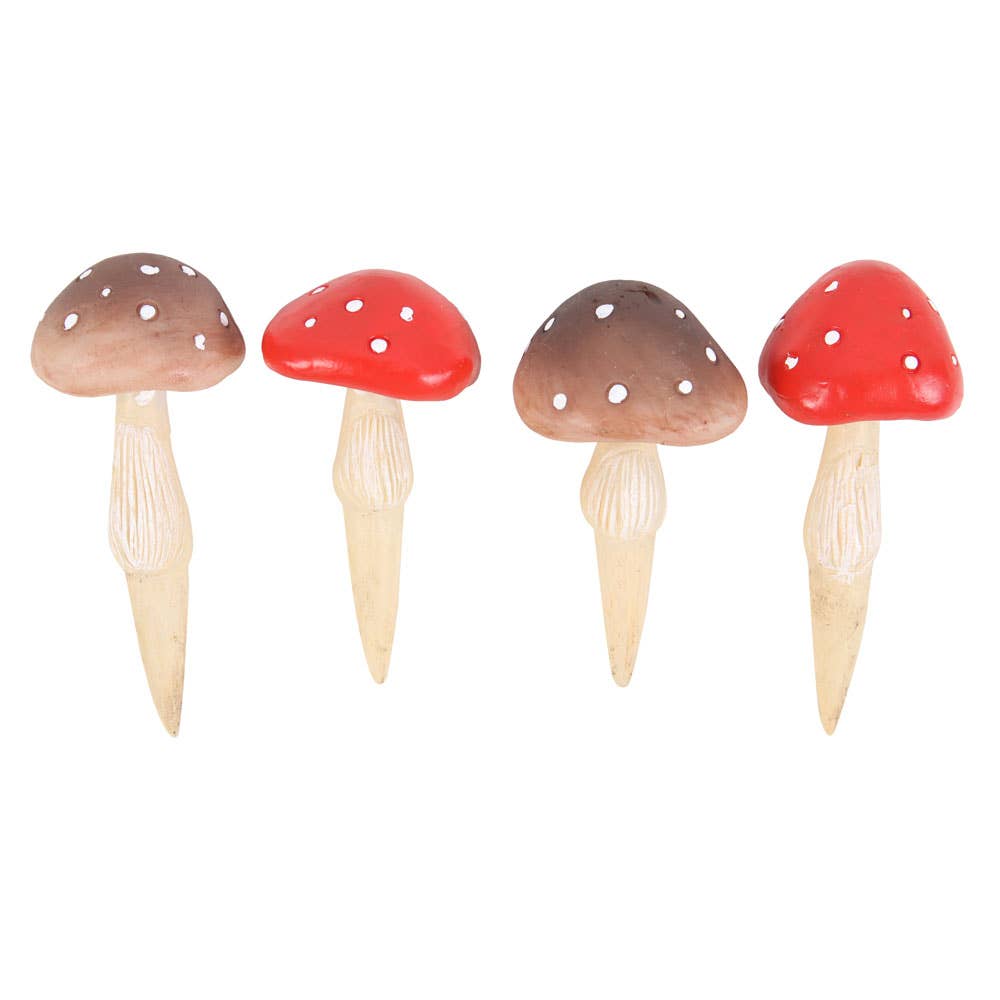 Plant Pot Pals Set of 4 Mini Mushroom